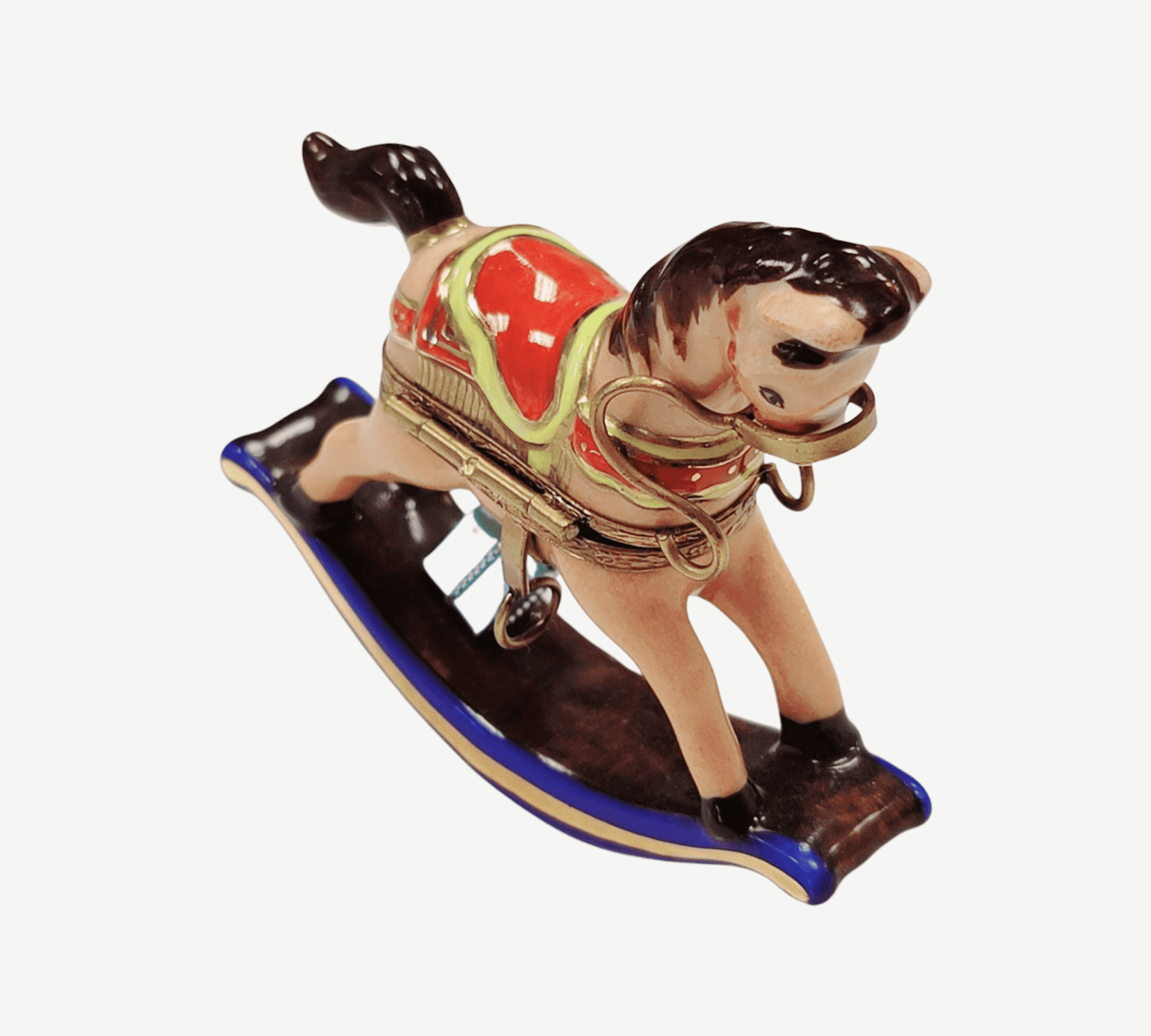 Rocking Horse Limoges Treasure Porcelain Limoges xmas baby French Trinket Box