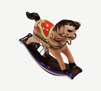 Rocking Horse Limoges Treasure Porcelain Limoges xmas baby French Trinket Box