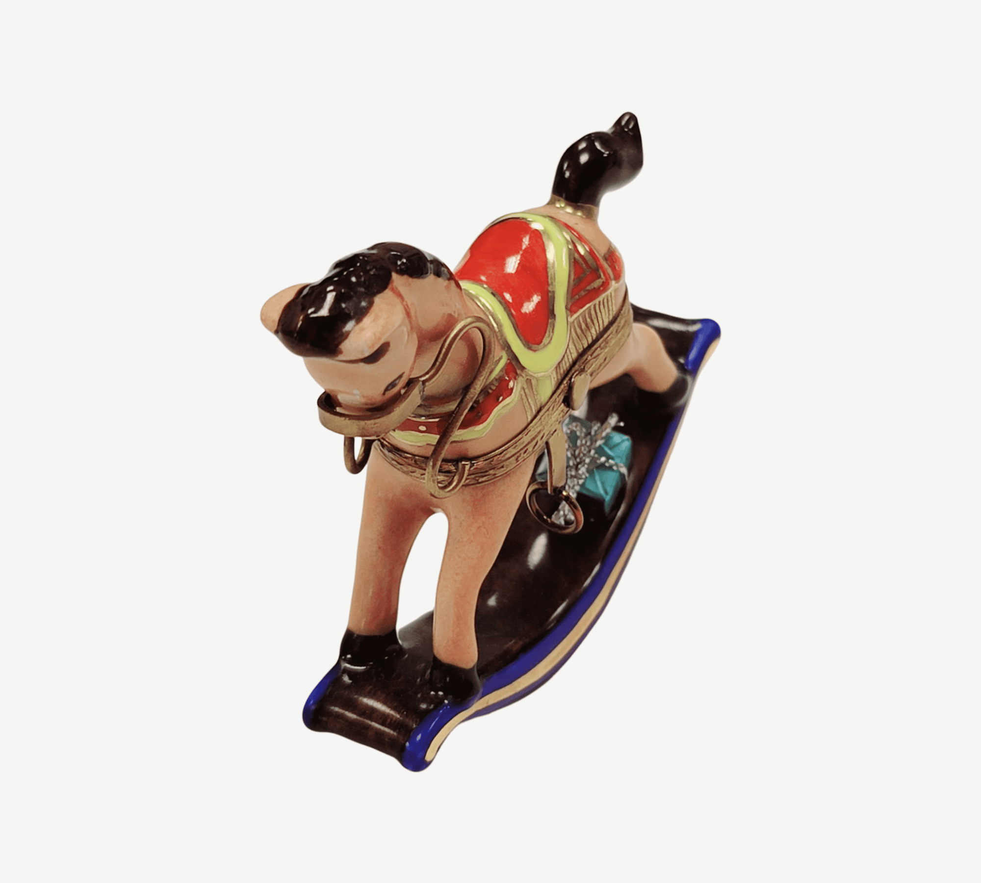 Rocking Horse Limoges Treasure Porcelain Limoges xmas baby French Trinket Box