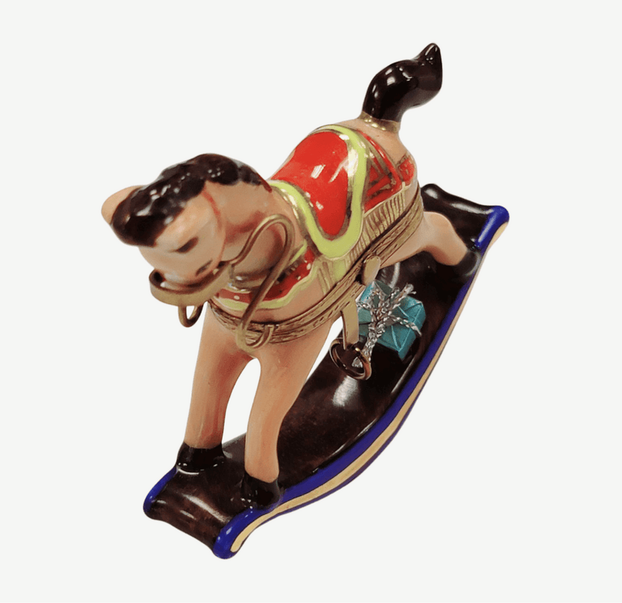 Rocking Horse Limoges Treasure Porcelain Limoges xmas baby French Trinket Box