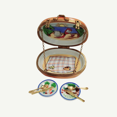 Romantic Picnic Limoges Box Porcelain Limoges Food Beach Love Valentine French Trinket Box