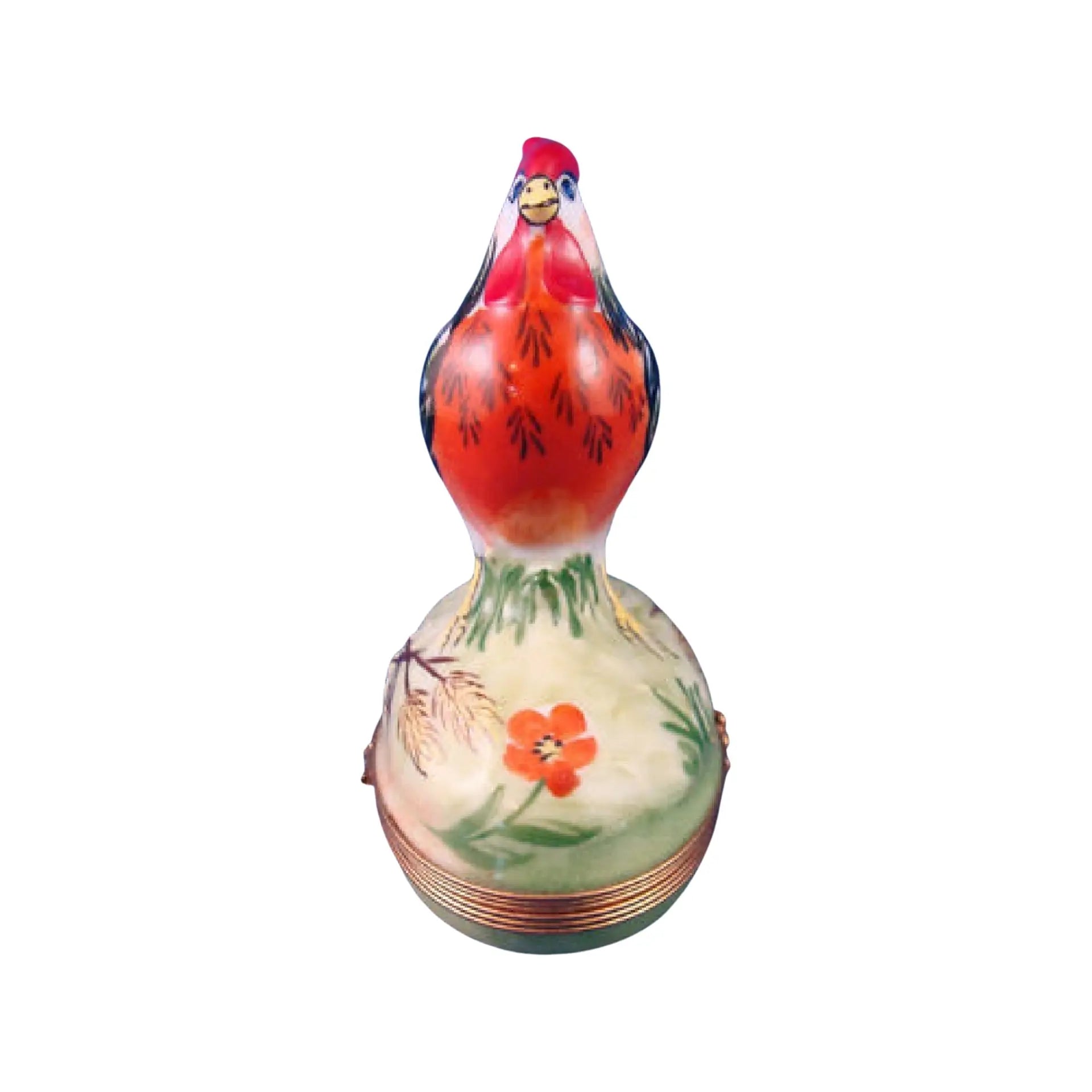 Rooster Porcelain Limoges farm birds French Trinket Box