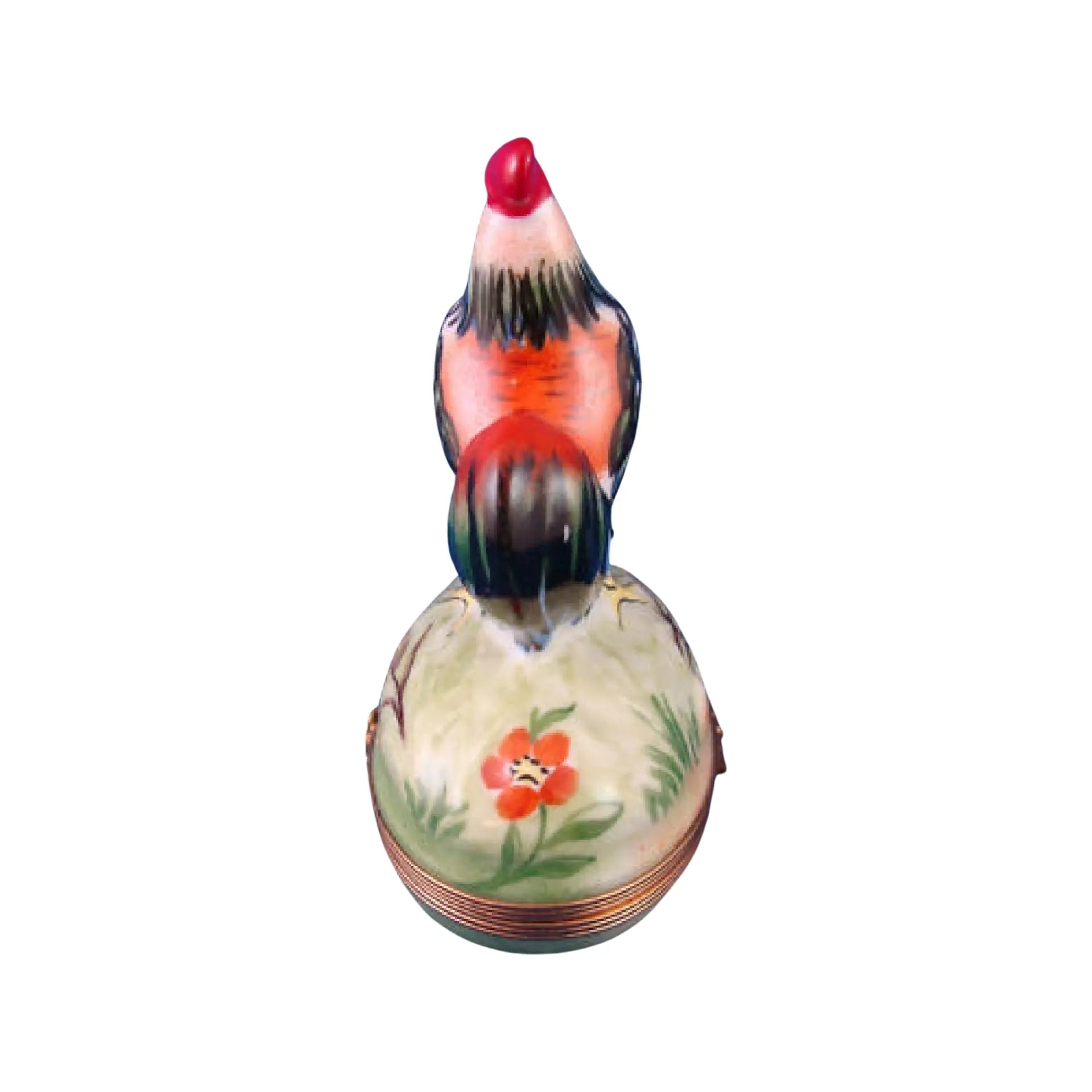 Rooster Porcelain Limoges farm birds French Trinket Box