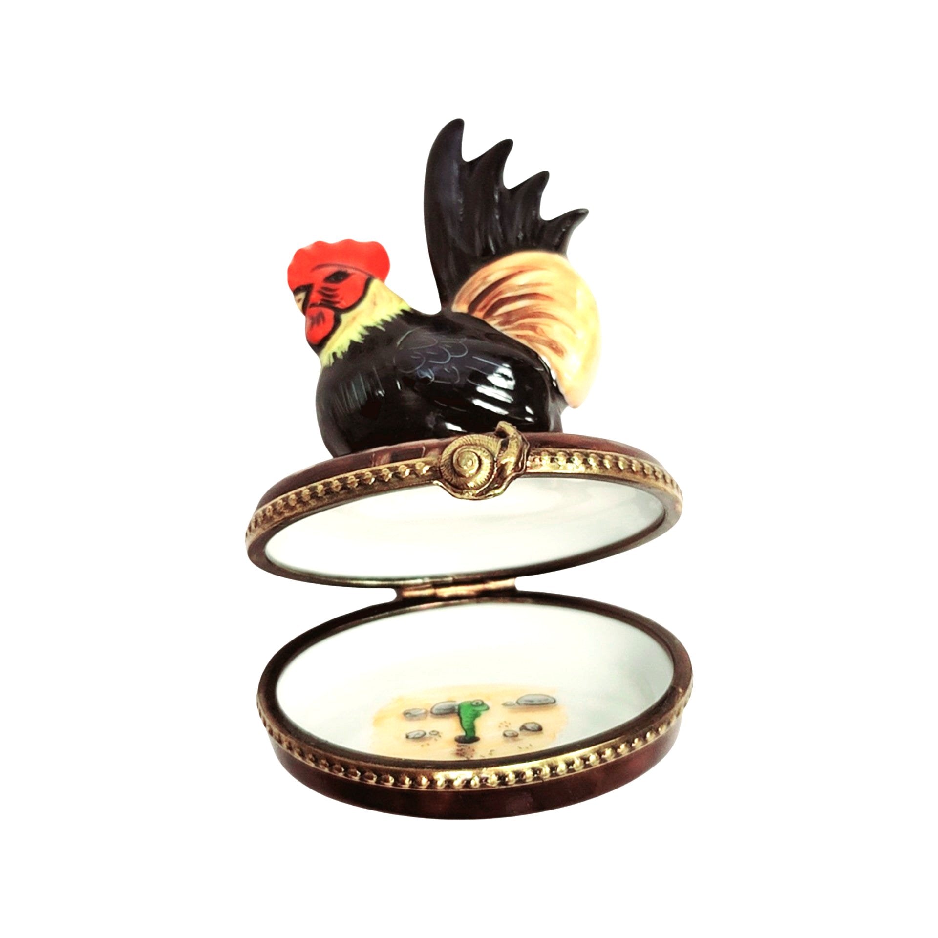 Rooster Nest Limoges Box Porcelain Limoges French Trinket Box