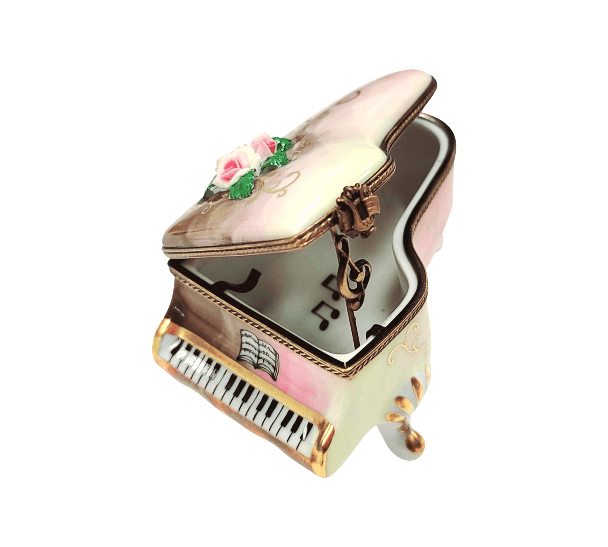 Rosard Grand Piano With Roses Porcelain Limoges Music LIMOGES BOXES French Trinket Box
