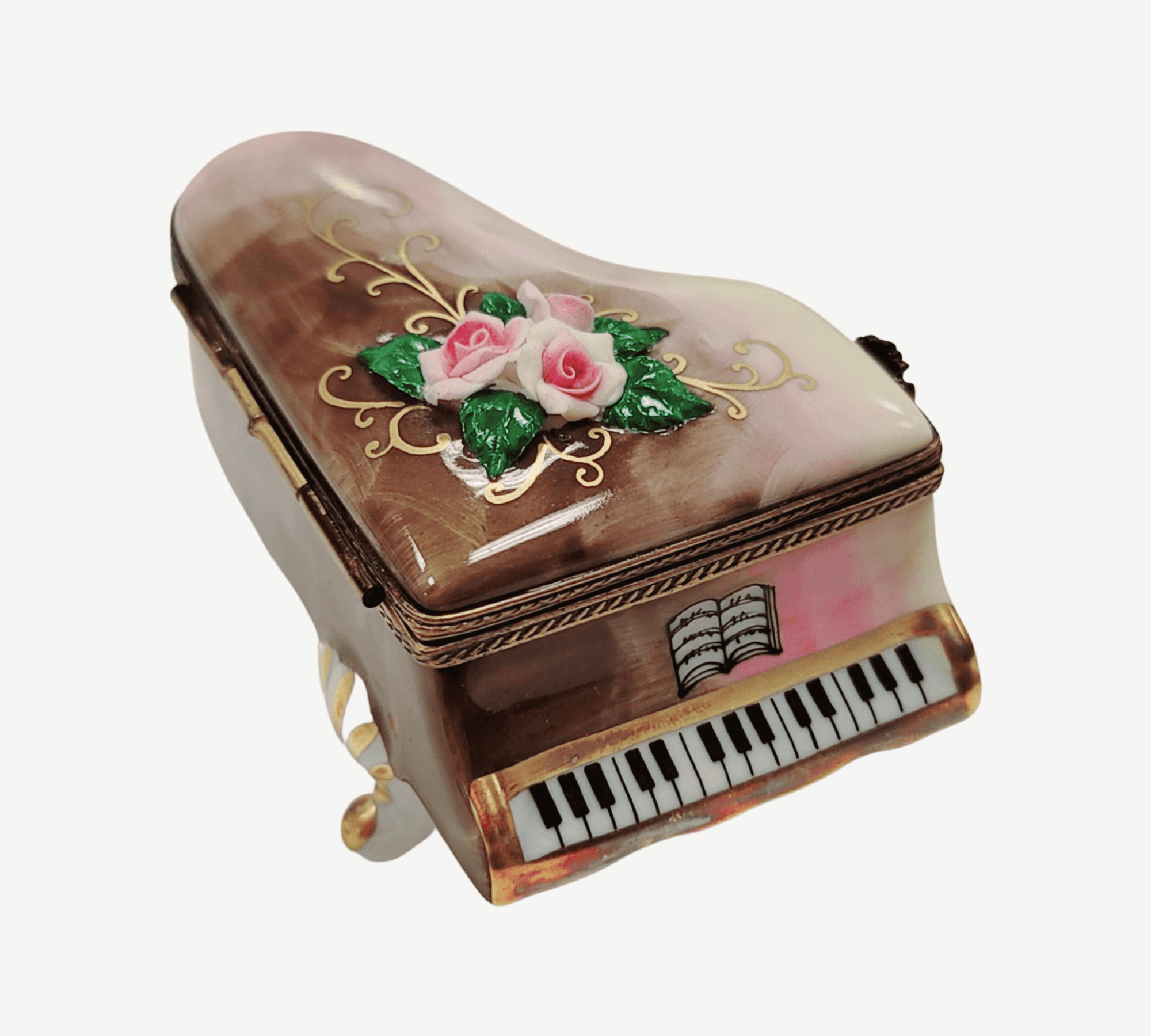 Rosard Grand Piano With Roses Porcelain Limoges Music LIMOGES BOXES French Trinket Box