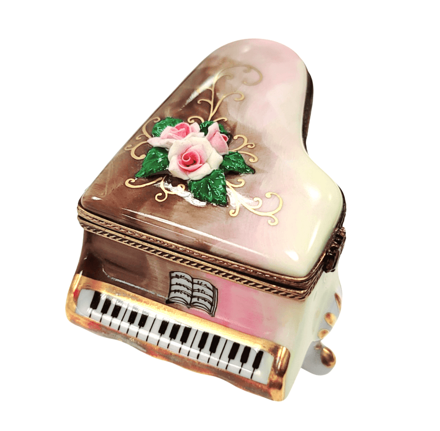 Rosard Grand Piano With Roses Porcelain Limoges Music LIMOGES BOXES French Trinket Box