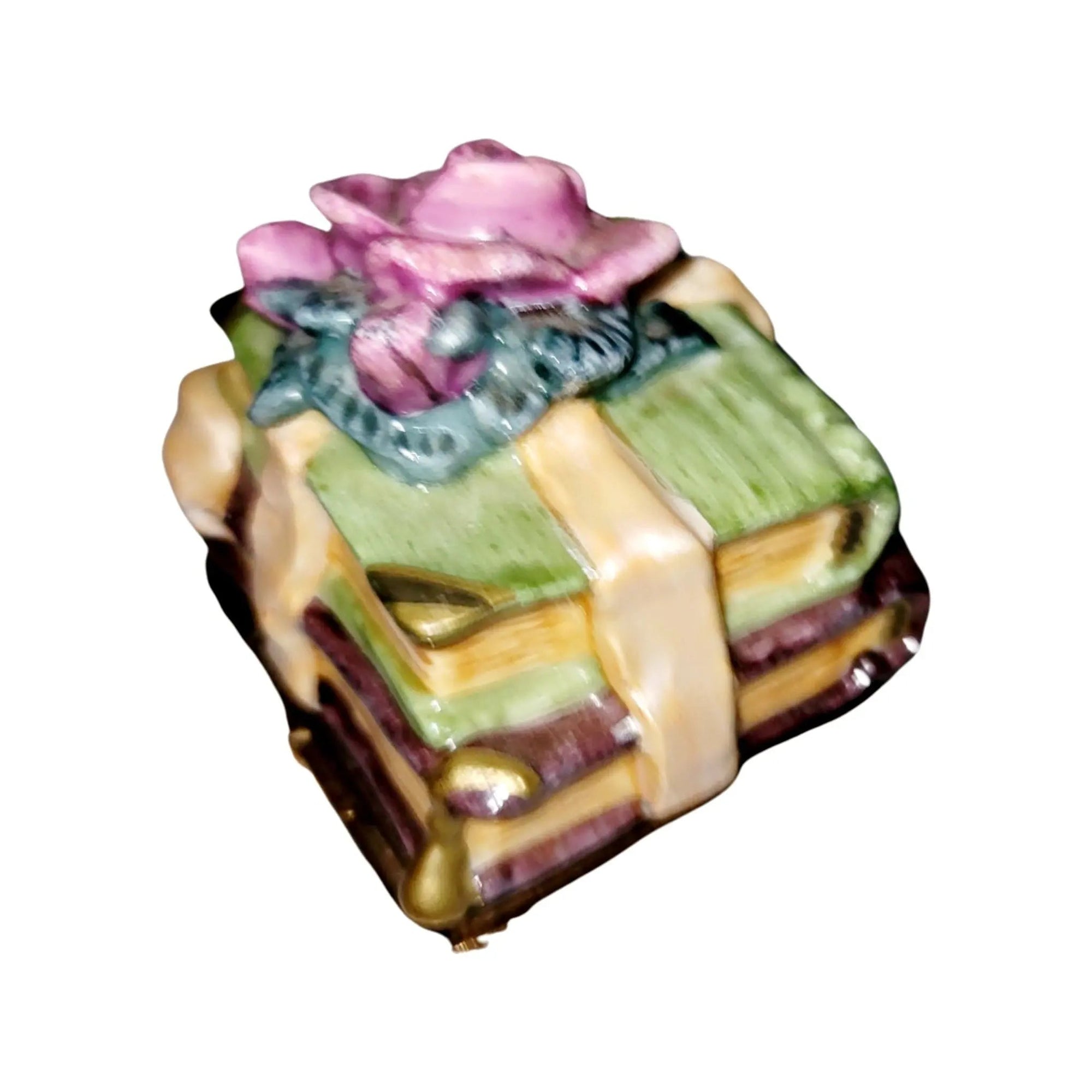 Rose Wrapped Book Limoges Box Porcelain Limoges Love Flowers French Trinket Box