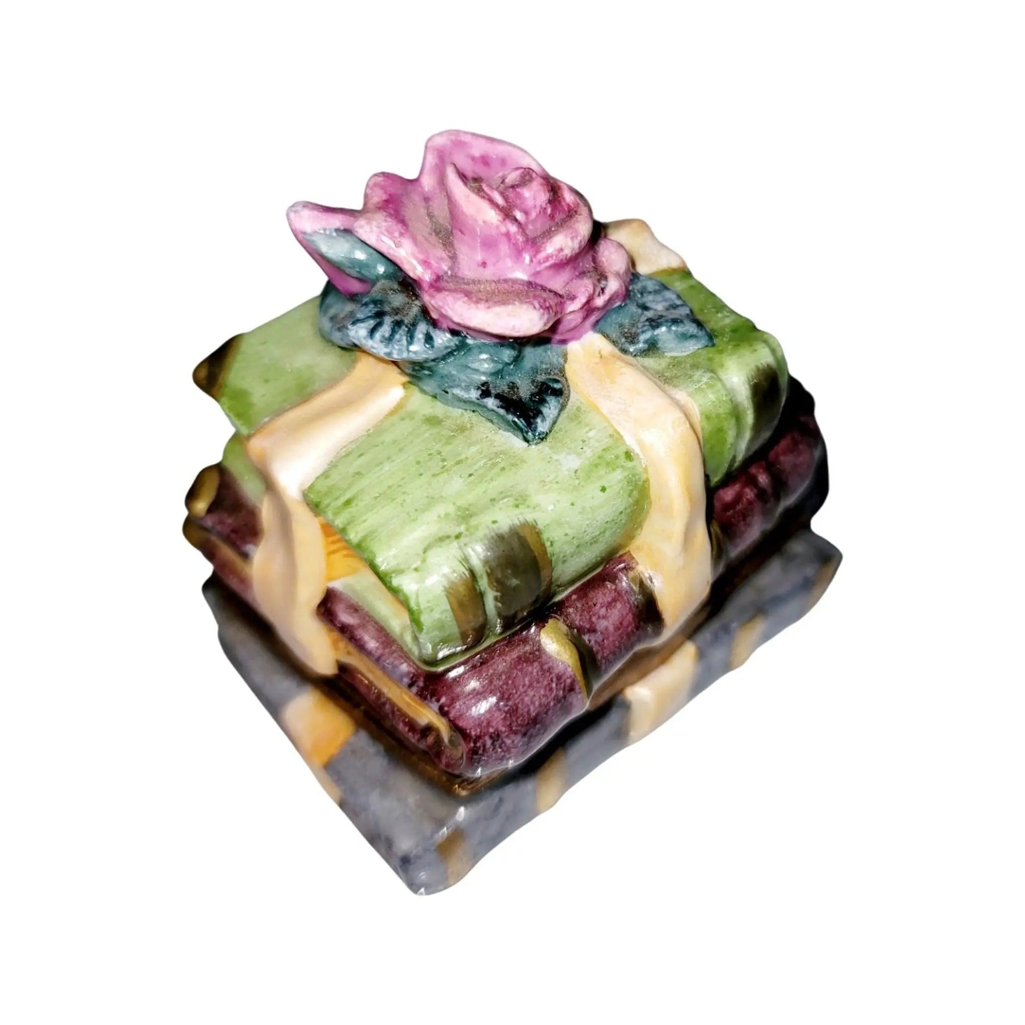 Rose Wrapped Book Limoges Box Porcelain Limoges Love Flowers French Trinket Box