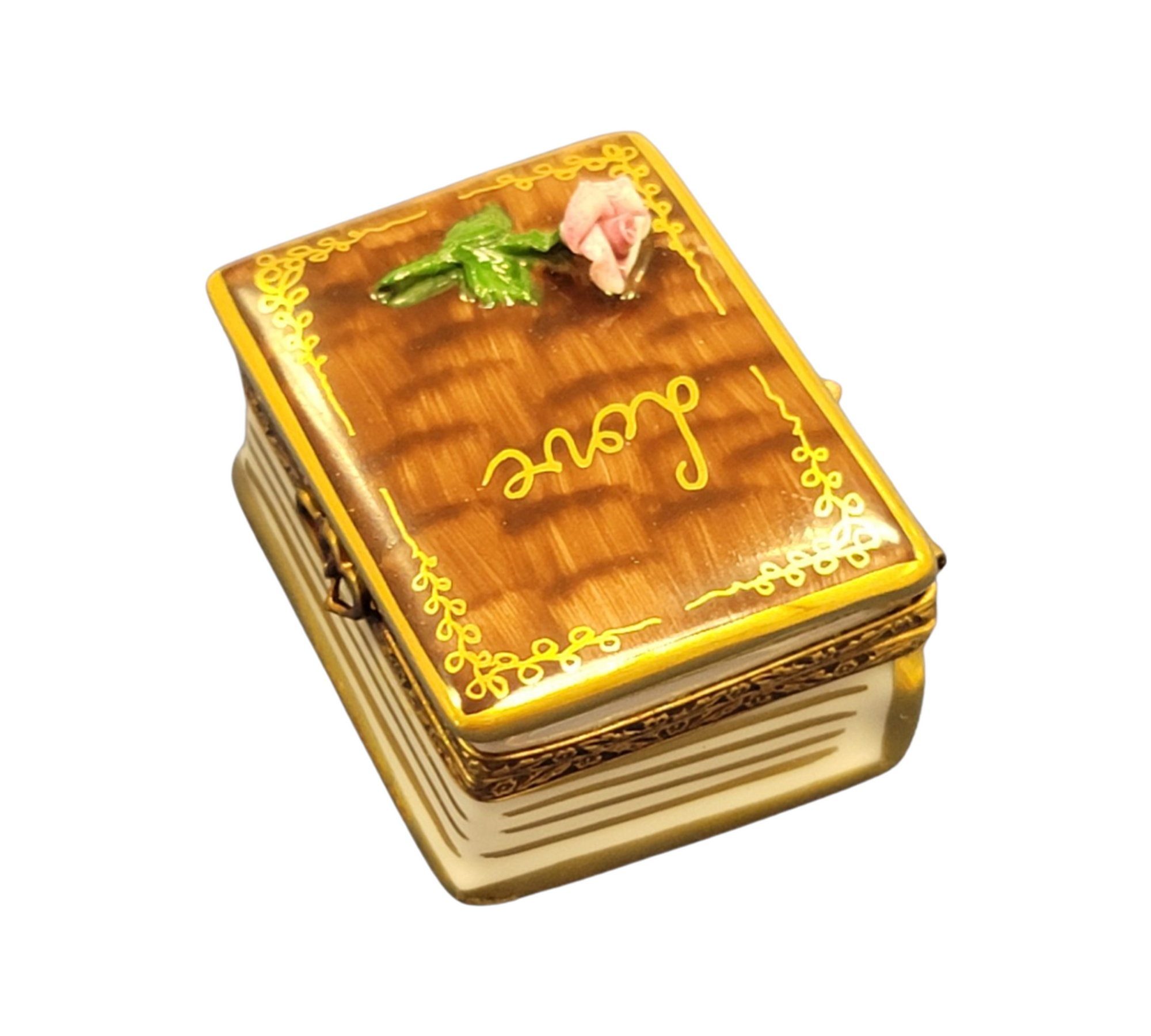 Rose on Love Limoges Box Porcelain Limoges valentine rose garden anniversary French Trinket Box