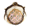 Rose on Pink Purse Limoges Box Porcelain Limoges purse trinket box French Trinket Box