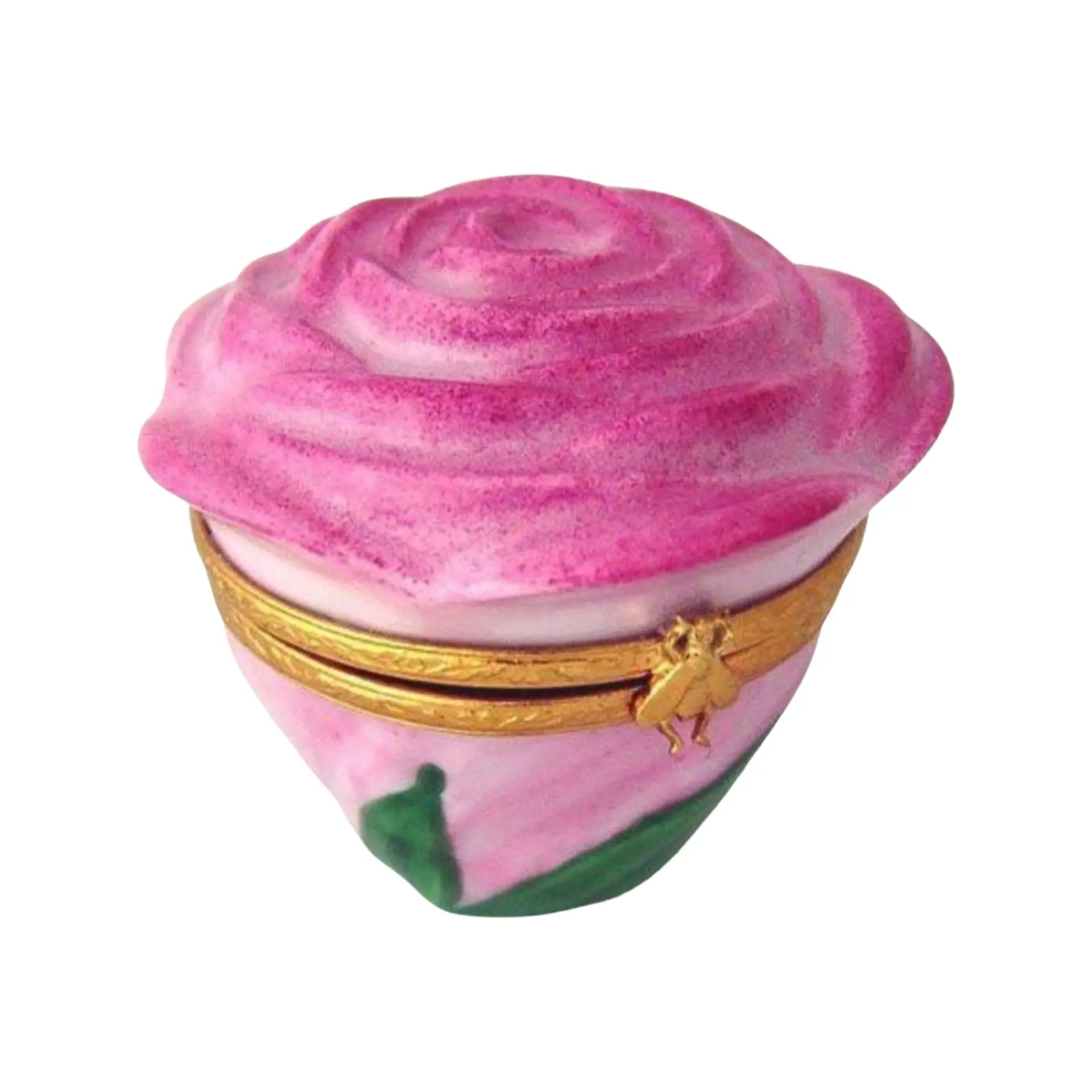 Rosebud Garden Porcelain Limoges flowers garden French Trinket Box