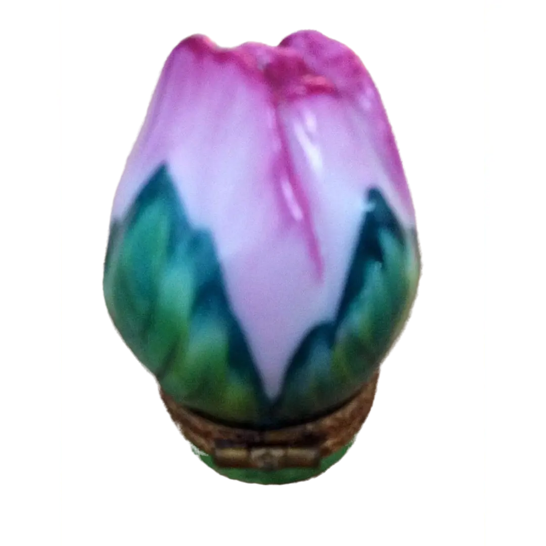 Rosebud Pink Porcelain Limoges flowers garden French Trinket Box