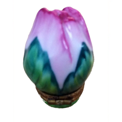 Rosebud Pink Porcelain Limoges flowers garden French Trinket Box