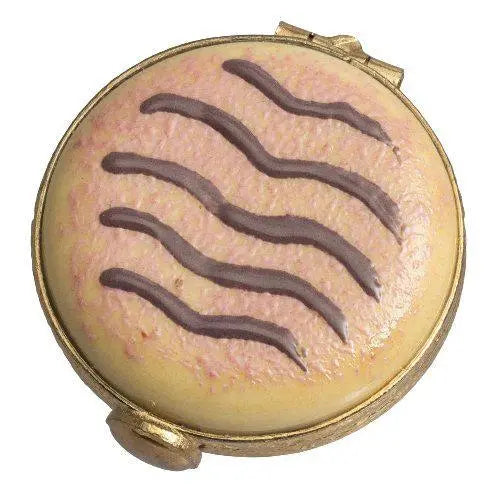 Round Chocolate Porcelain Limoges Dessert French Trinket Box