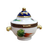 Round Soup Toureen Vegetables Limoges Box Porcelain Figurine-furniture home LIMOGES BOXES-CH2P233