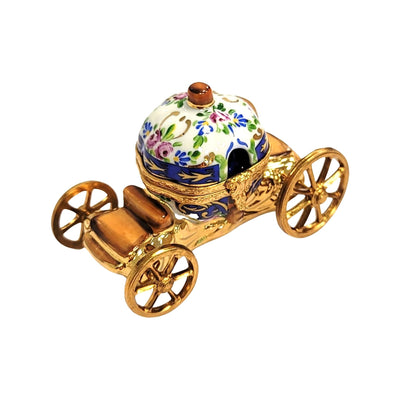 Royal Coach with Regal Couple Porcelain Limoges LIMOGES BOXES baby kids book French Trinket Box
