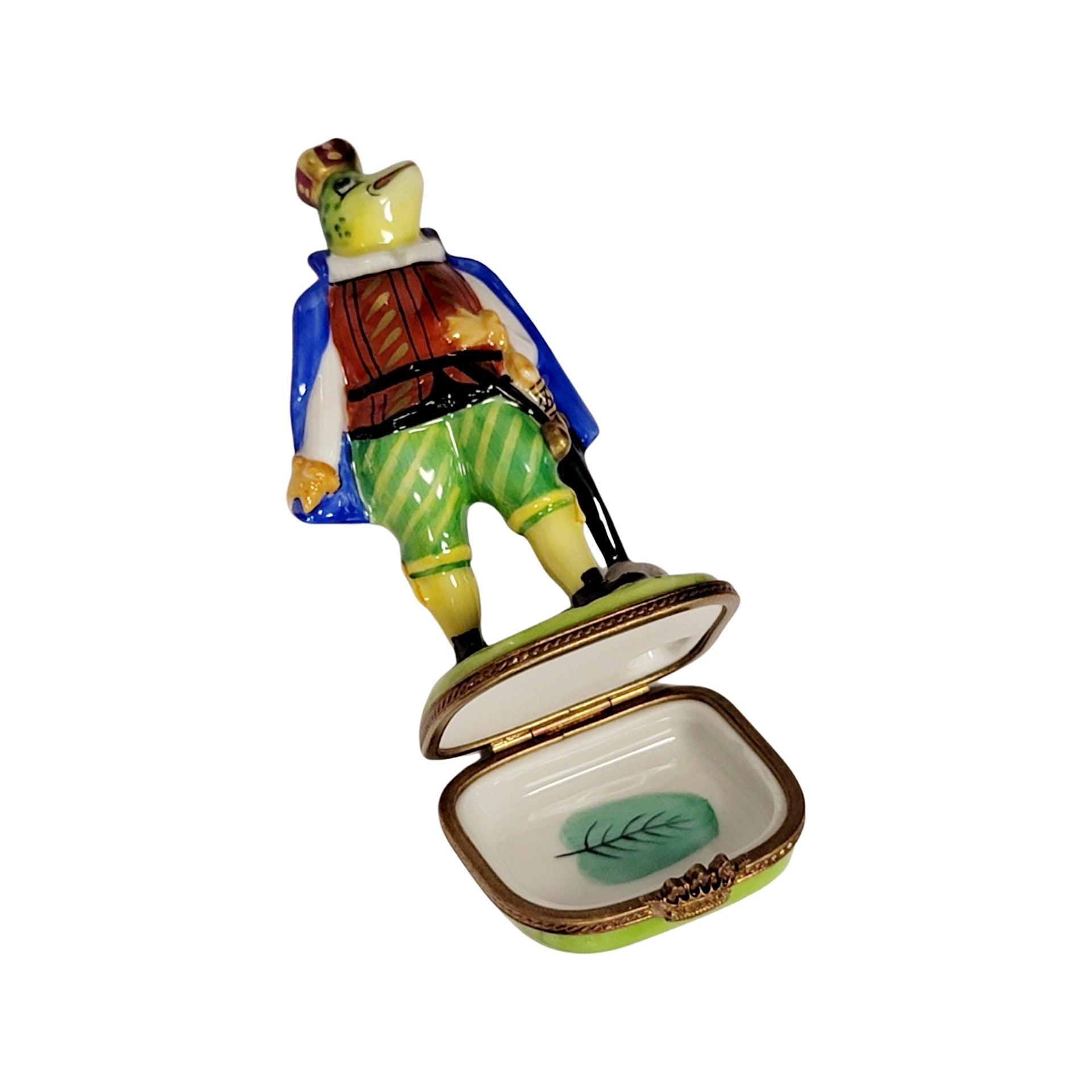 Royal Frog Prince Figurine Porcelain Limoges frog limoges boxes French Trinket Box