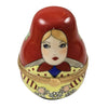 Russian Dolls 3 Red Scarf Porcelain Limoges travel Rochard Limoges Box French Trinket Box
