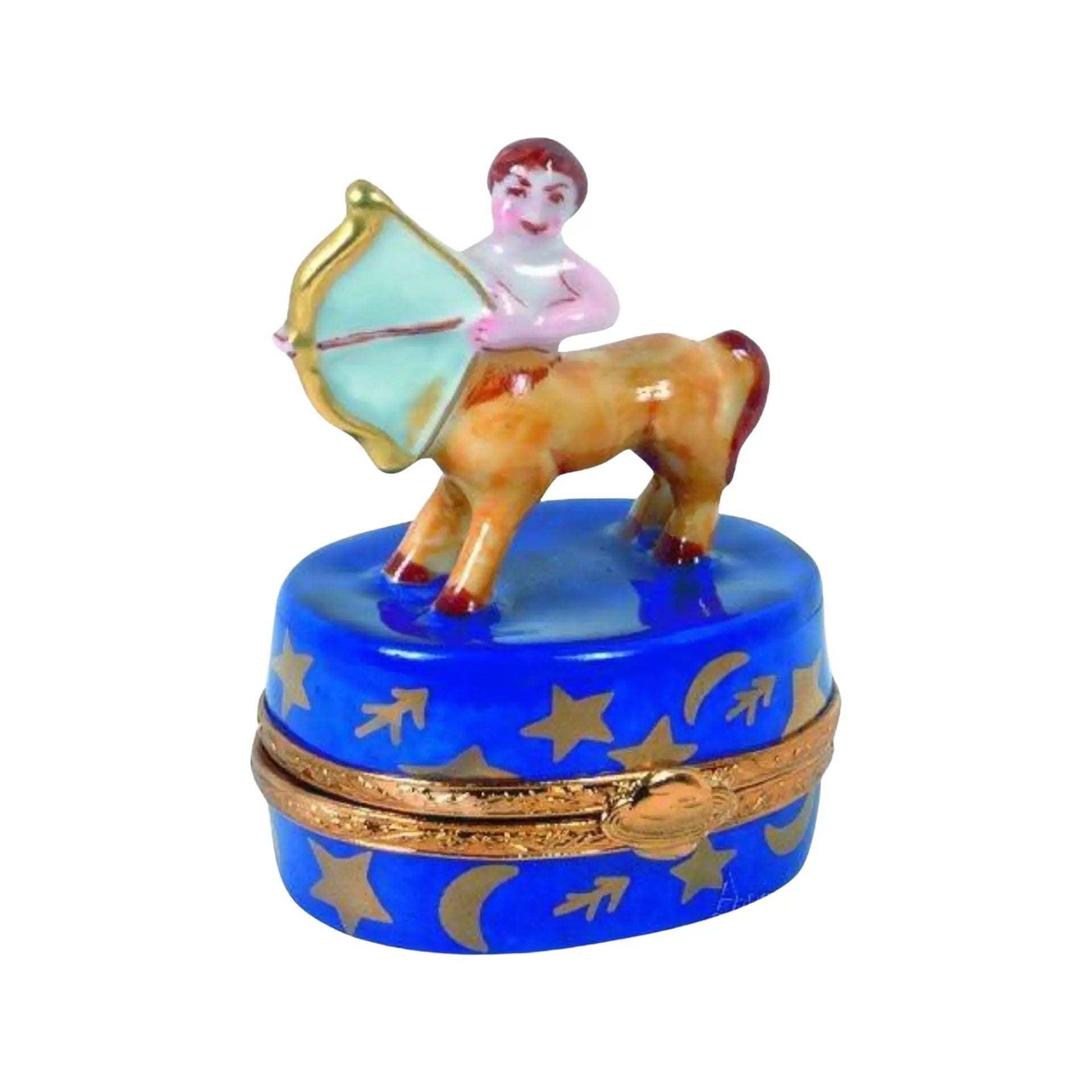Sagittarius Zodiac Porcelain Limoges birthday myth French Trinket Box