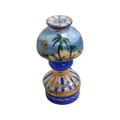 Sailboats Lighthouse Table Lamp Porcelain Limoges furniture French Trinket Box