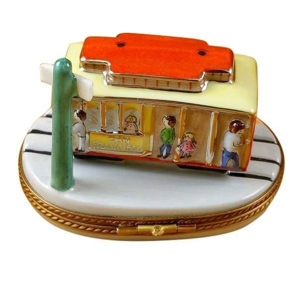 San Francisco Cable Car limoges box Porcelain Limoges vehicle French Trinket Box