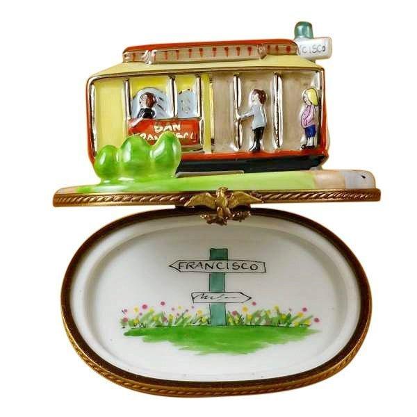 San Francisco Cable Car limoges box Porcelain Limoges vehicle French Trinket Box