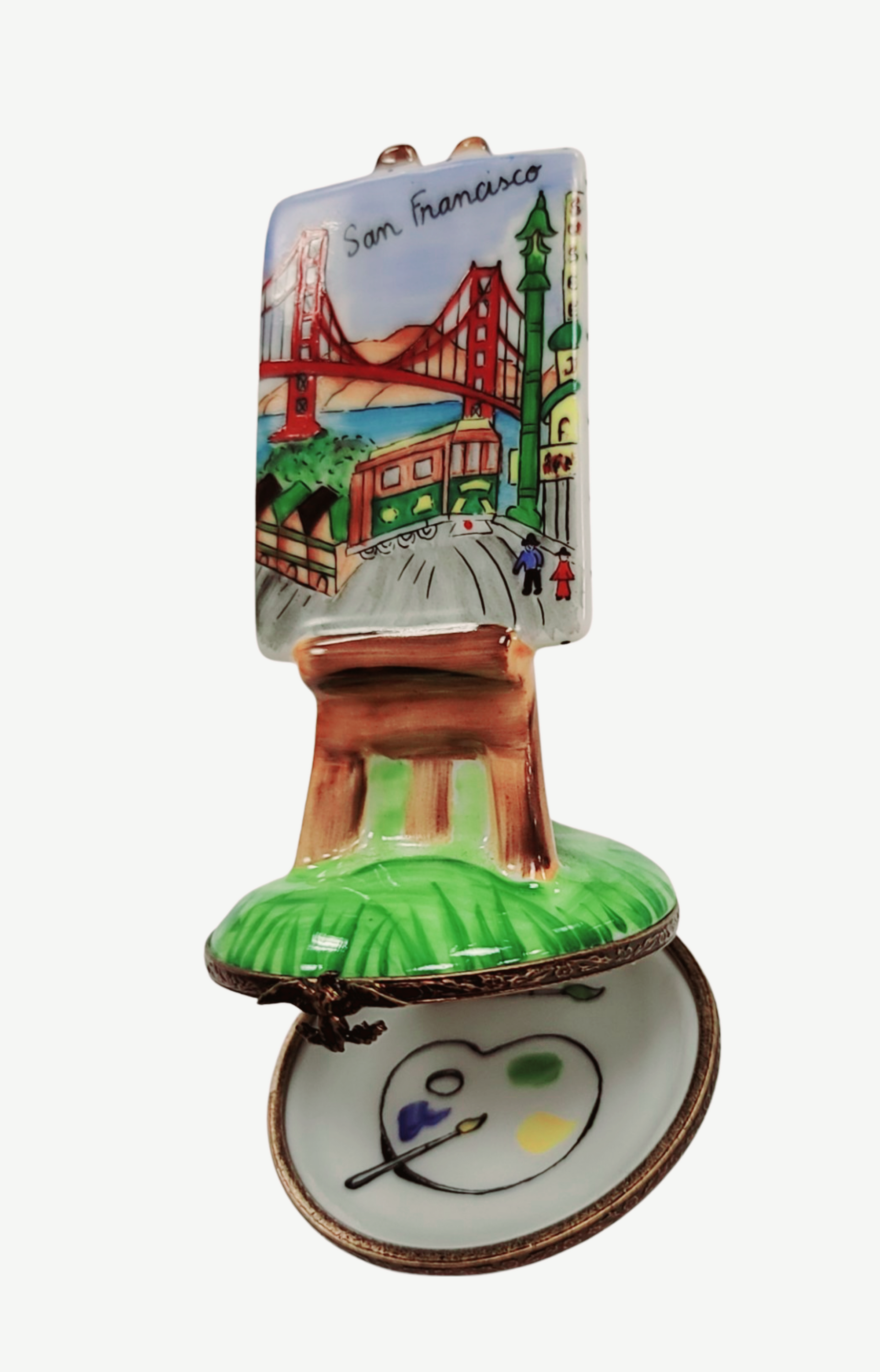 San Francisco Easel Limoges Box Porcelain Limoges Fine Art French Trinket Box