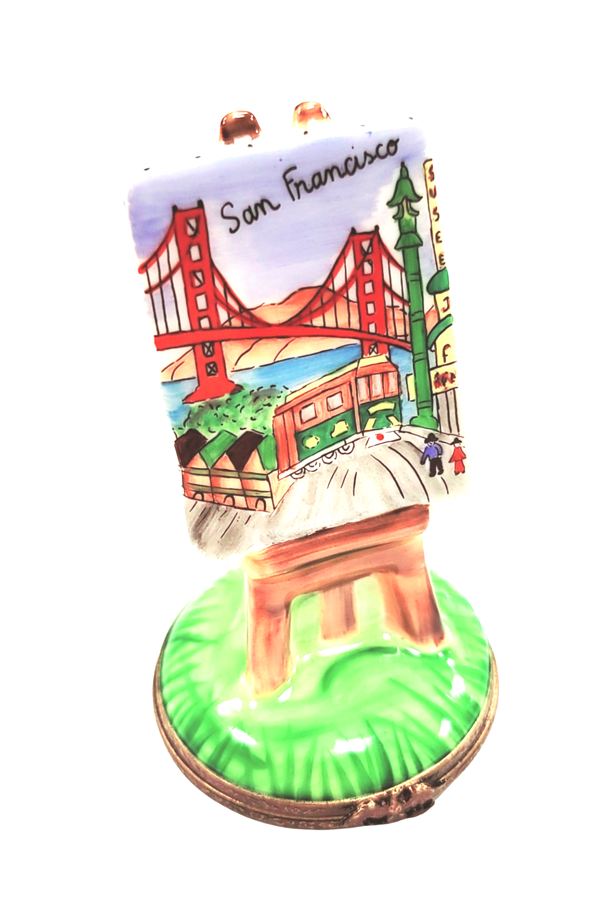 San Francisco Easel Limoges Box Porcelain Limoges Fine Art French Trinket Box