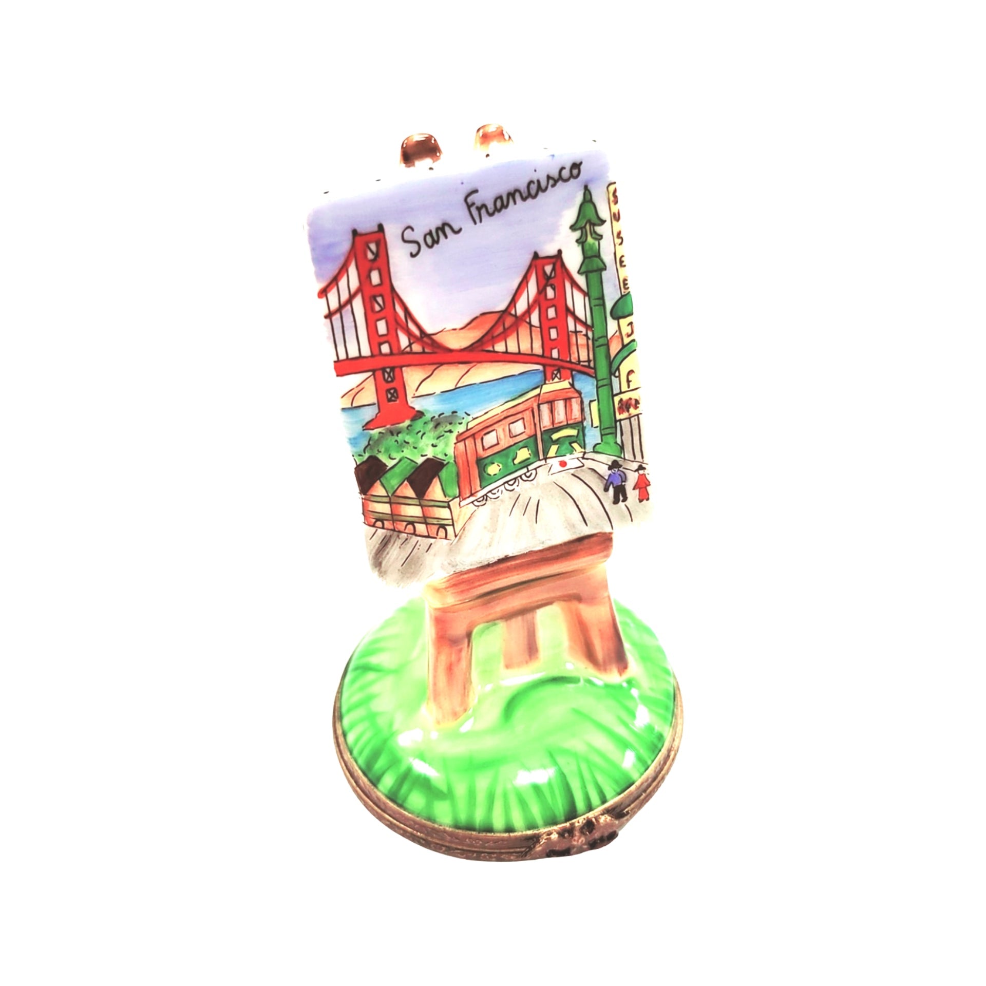 San Francisco Easel Limoges Box Porcelain Limoges Fine Art French Trinket Box