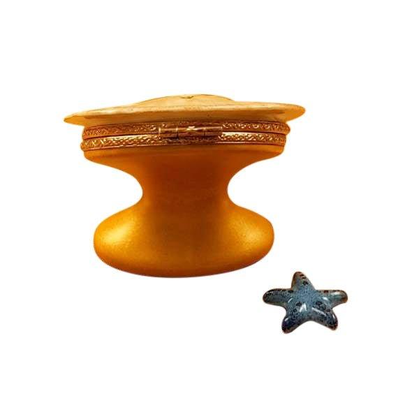 Sand Dollar with Starfish Porcelain Limoges beach ocean travel French Trinket Box