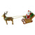 Santa In Sleigh W Rein-Deer Porcelain Limoges Santa Claus French Trinket Box