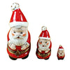 Santa Nesting with Ball on Top Porcelain Limoges Santa French Trinket Box