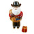 Santa Texas with Hat Boots Rope & Removable Present Porcelain Limoges santa French Trinket Box