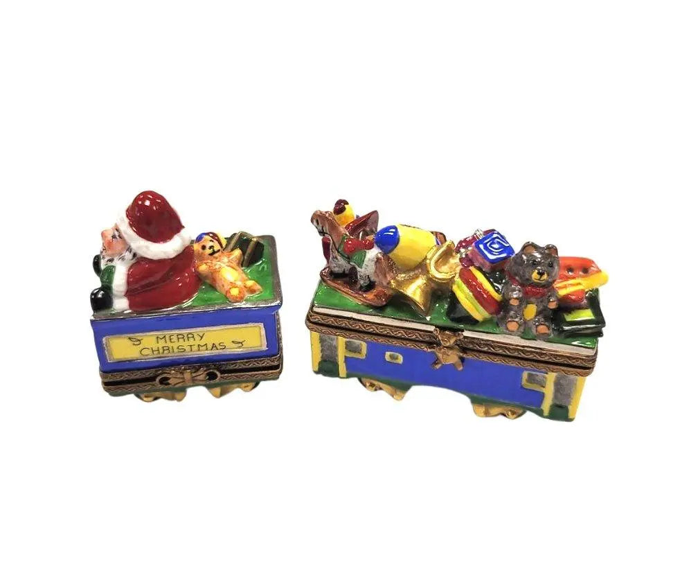 Santa Train Limoges Box Delight Porcelain Limoges Santa French Trinket Box