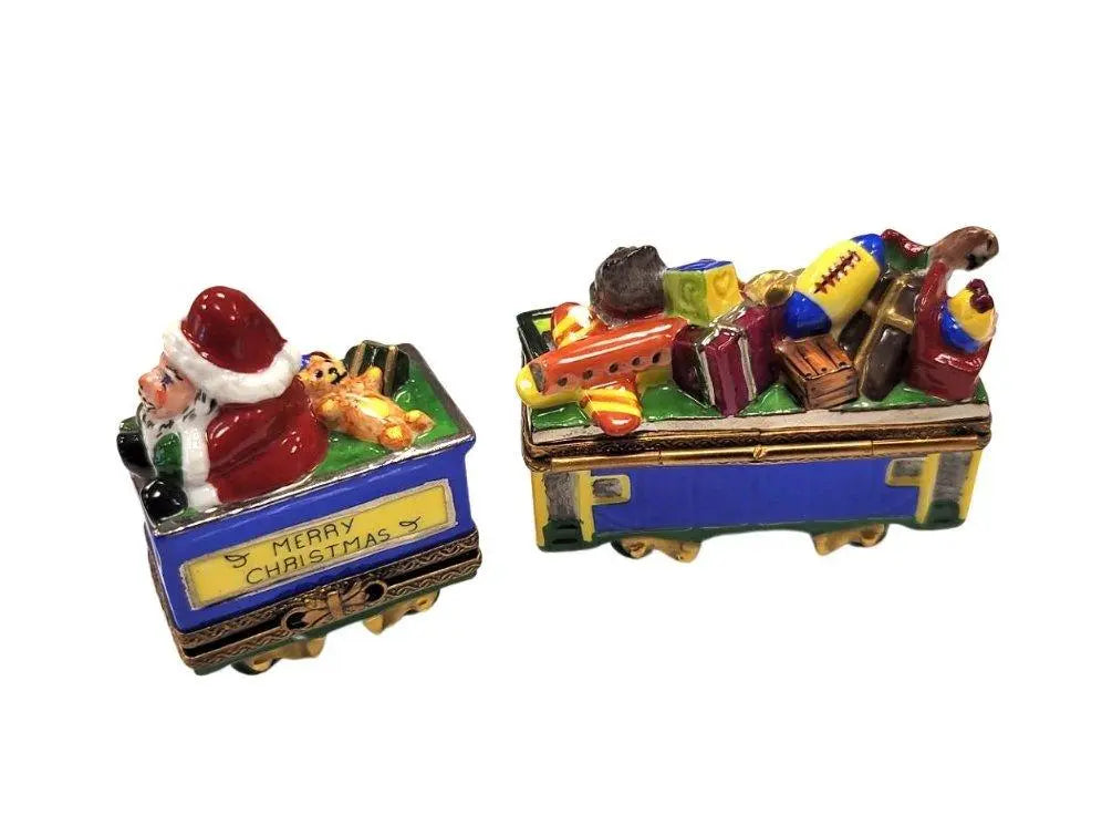 Santa Train Limoges Box Delight Porcelain Limoges Santa French Trinket Box