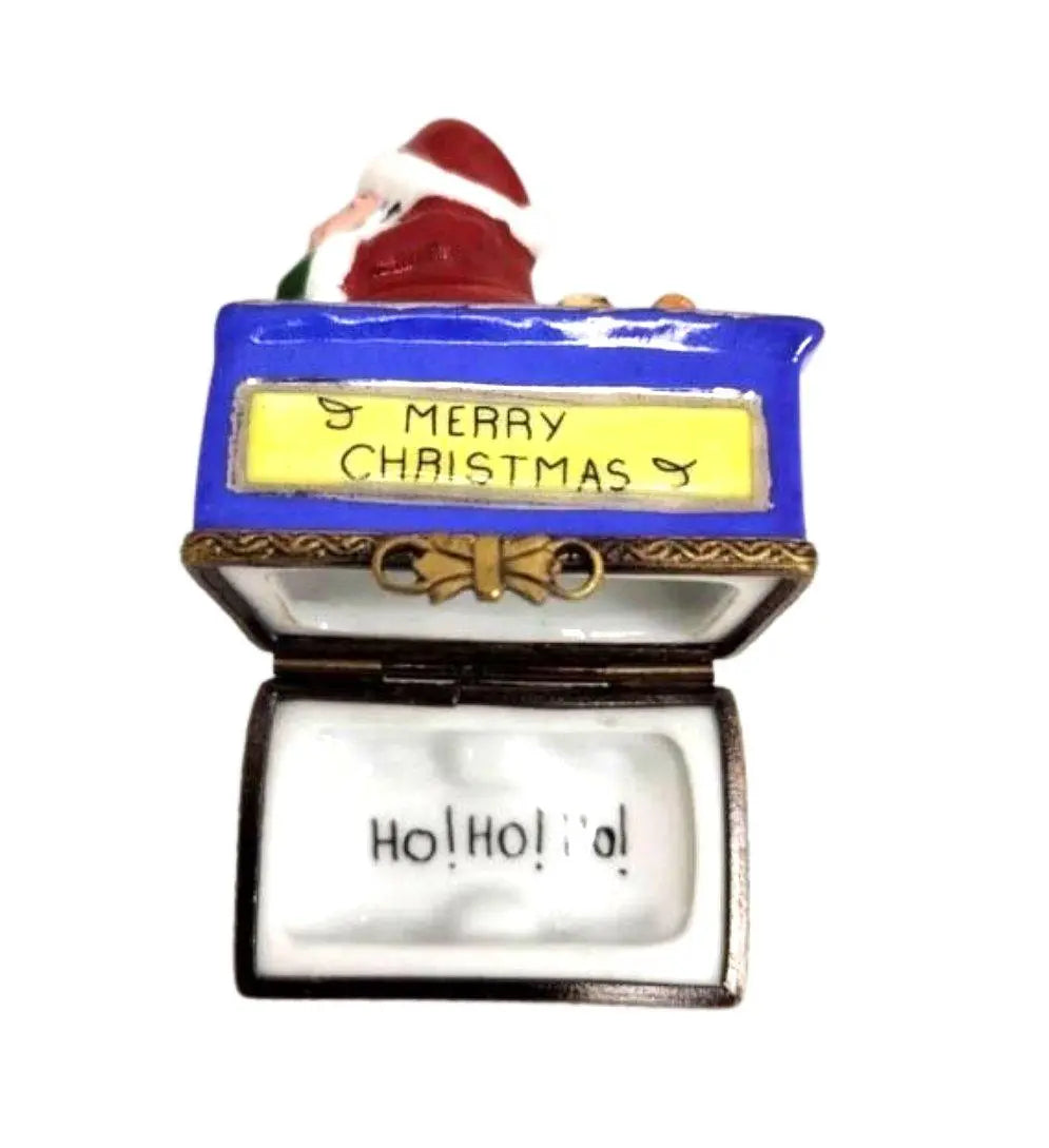 Santa Train Limoges Box Delight Porcelain Limoges Santa French Trinket Box