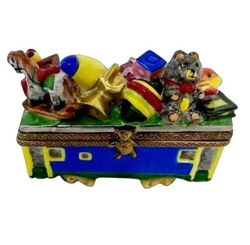 Santa Train Limoges Box Delight Porcelain Limoges Santa French Trinket Box