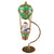 Santa in Hot Air Balloon with Brass Stand Porcelain Limoges Santa vehicle French Trinket Box
