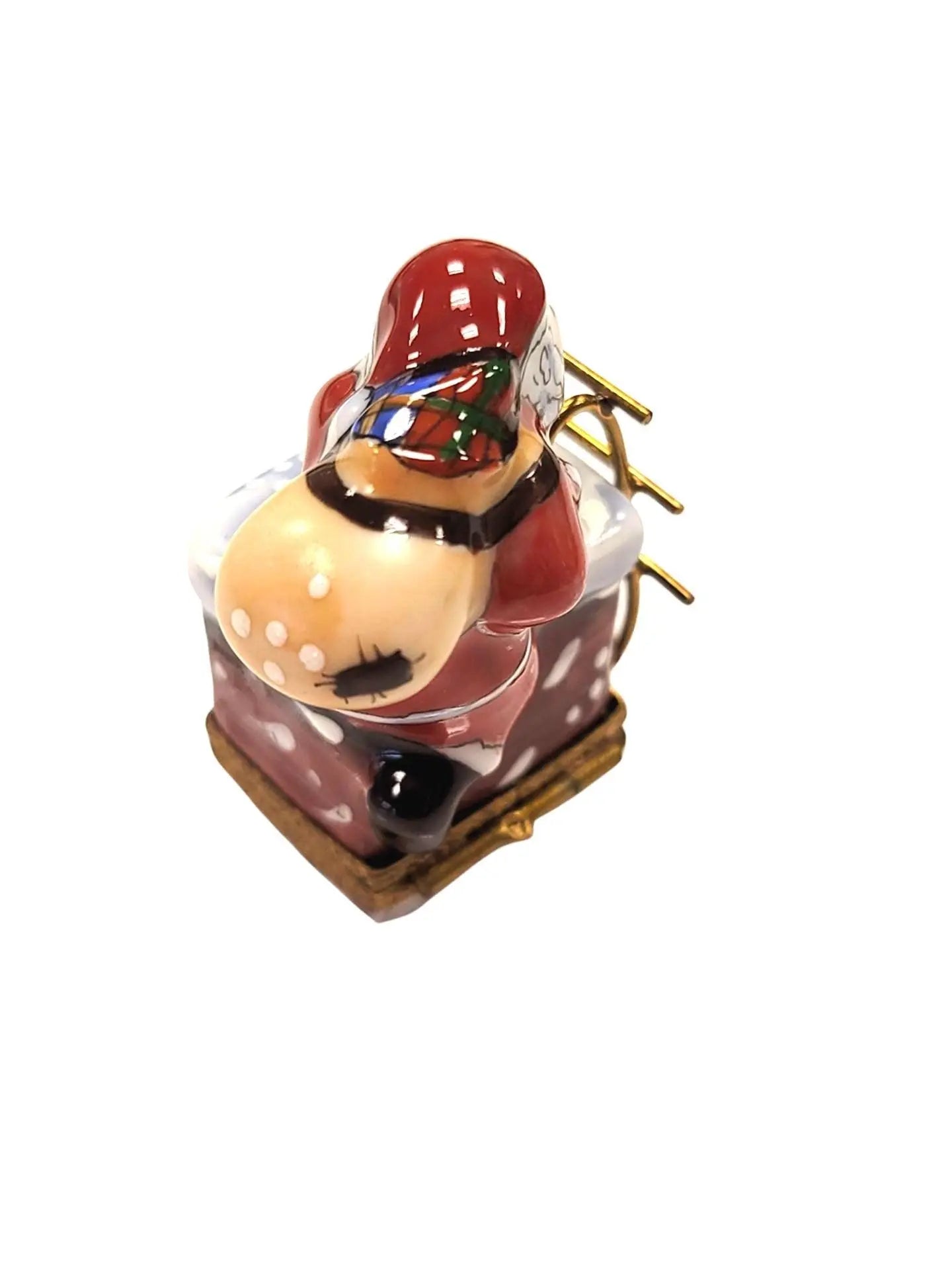 Santa on Chimney Limoges Box Porcelain Limoges santa christmas French Trinket Box