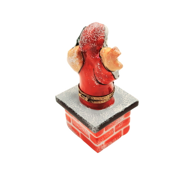Santa Claus Limoges Box Figurine Porcelain Limoges Santa French Trinket Box