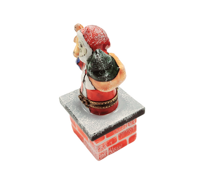 Santa Claus Limoges Box Figurine Porcelain Limoges Santa French Trinket Box
