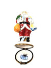 Santa with Gifts and Tree Porcelain Limoges santa christmas French Trinket Box