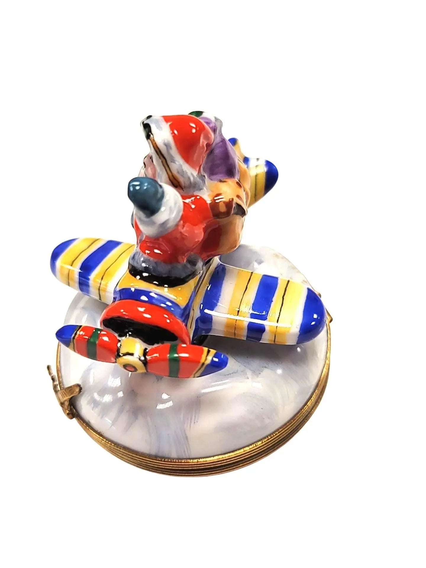 Santa's Joyful Flight Limoges Box Porcelain Limoges santa christmas French Trinket Box