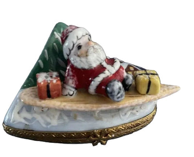 Santa on a Surfboard