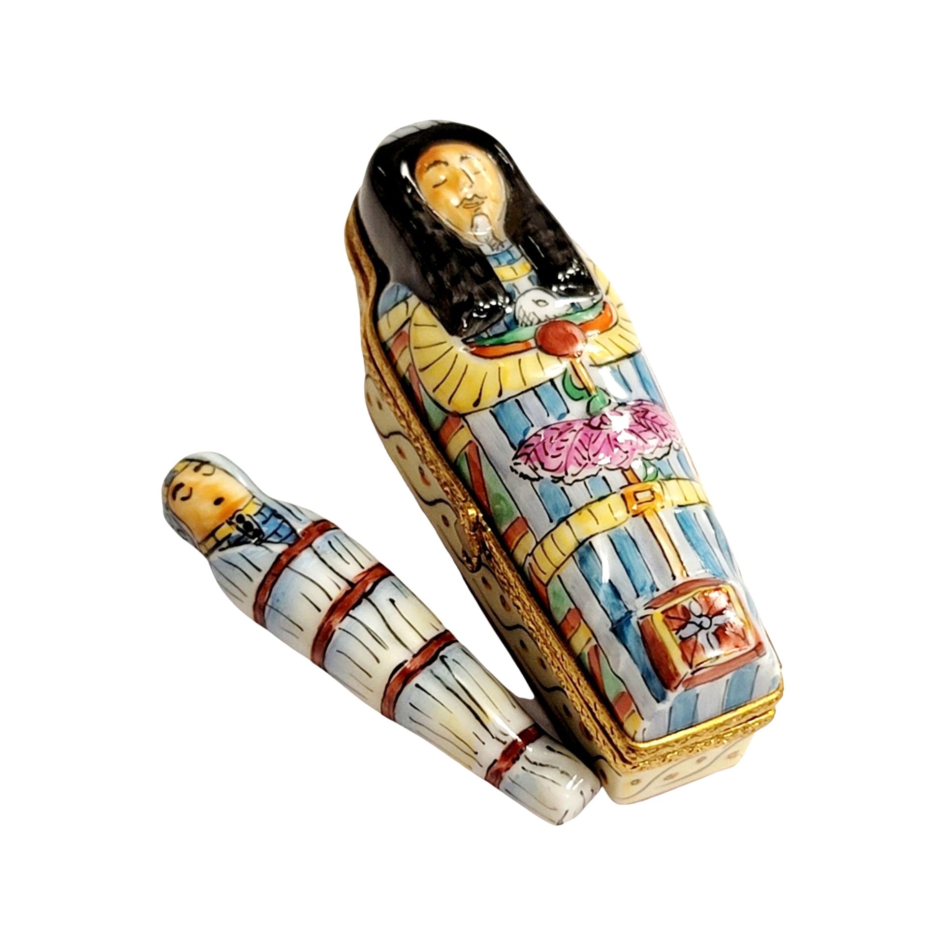 Sarcophagus Mystique Limoges Box Porcelain Limoges travel French Trinket Box