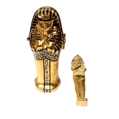 Sarcophagus with Mummy Porcelain Limoges travel world French Trinket Box