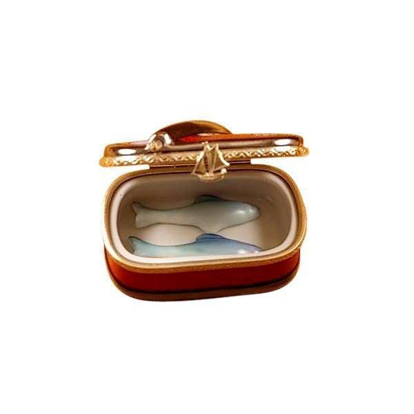 Sardine with Sardines Porcelain Limoges Food French Trinket Box