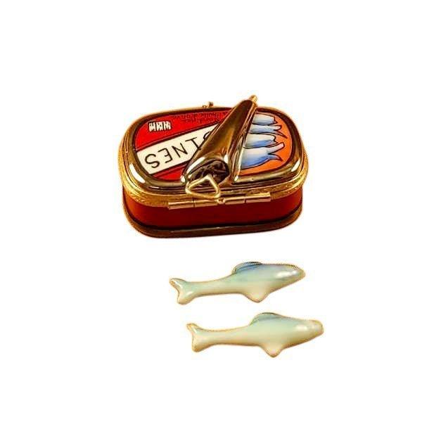 Sardine with Sardines Porcelain Limoges Food French Trinket Box