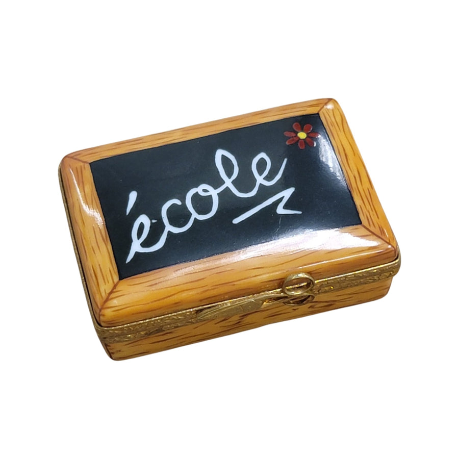 Charming School Chalk Board Box Porcelain Limoges professional kids baby French Trinket Box
